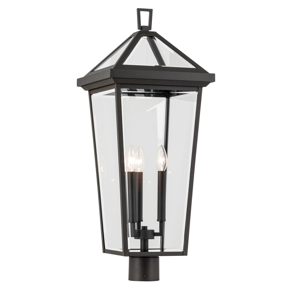 Regence 28.75 inch 3 Light Outdoor Post Light with Clear Glass in Olde Bronze