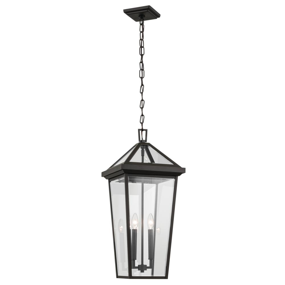 Regence 26 inch 2 Light Outdoor Pendant with Clear Glass in Olde Bronze