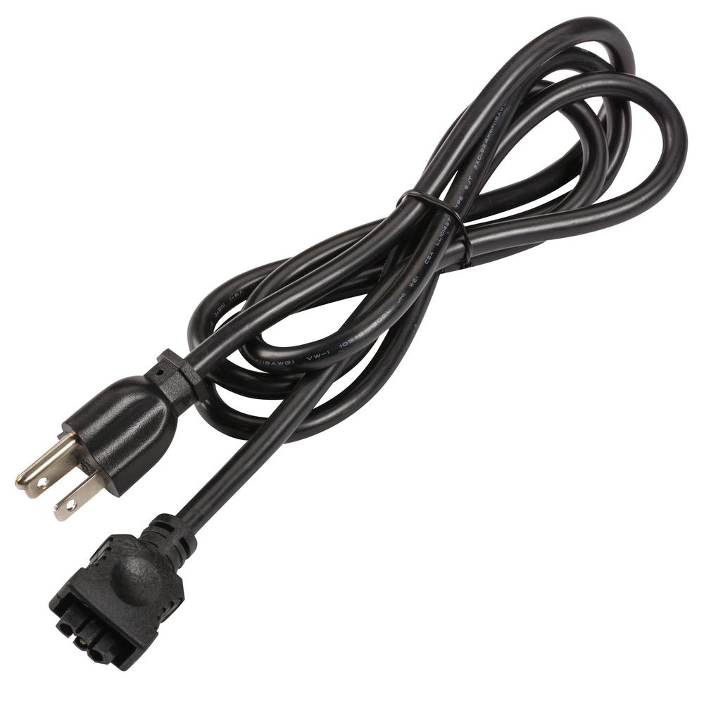 4U/6U Under Cabinet 3-Prong Cord Black