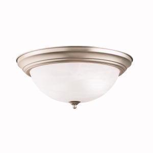 15.25" 3 Light Flush Mount Brushed Nickel