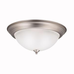 15.25" 3 Light Flush Mount Brushed Nickel