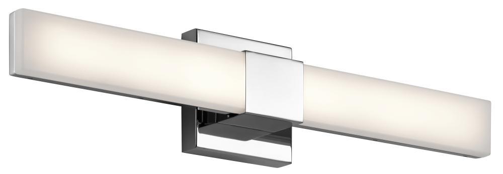 Neltev 24" LED Wall Sconce with White Acrylic Downlight in Chrome