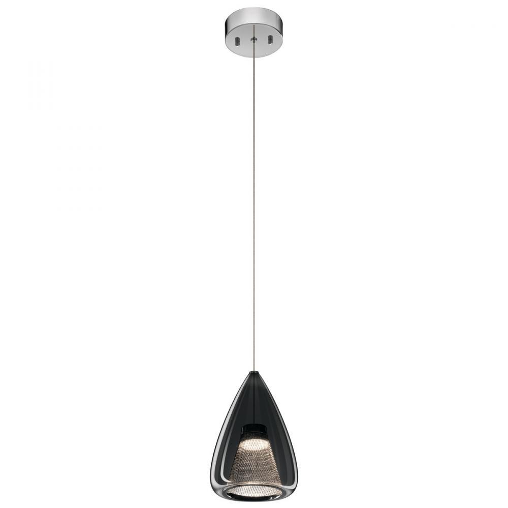 Zin 1 Light Teardrop Mini Pendant Chrome