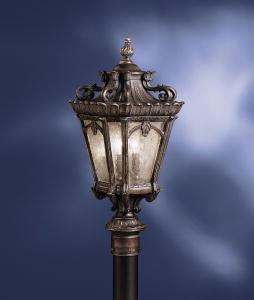 Tournai 30" 4 Light Outdoor Post Light with Clear Seeded Glass in Londonderry