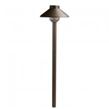 Kichler 15821AZT - Short Stepped Dome 12V 3000K Path Light Textured Architectural Bronze