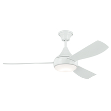 Kichler 310354WH - 54 Inch Ample Ceiling Fan with Satin Etched Cased Opal Glass in White with White Blades
