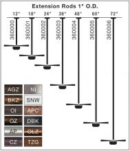 Kichler 360002NI - Dual Threaded 24" Downrod Brushed Nickel