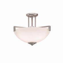 Kichler 3797NI - Eileen 14.5" 3 LT Convertible Inverted Pendant or Semi Flush with Satin Etched Cased Opal Glass