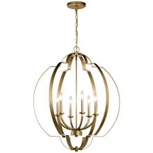 Kichler 42139NBR - Voleta 27.75" 6 Light Foyer Chandelier Natural Brass