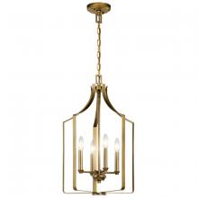 Kichler 42496NBR - Morrigan 15" 4 Light Mini Chandelier Natural Brass