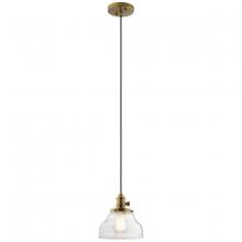 Kichler 43850NBR - Avery 1 Light Bell Mini Pendant Natural Brass