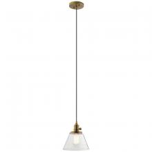 Kichler 43851NBR - Avery 1 Light Cone Mini Pendant Natural Brass