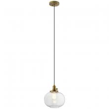 Kichler 43852NBR - Avery 9.75" 1 Light Mini Pendant Natural Brass