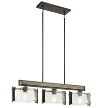 Kichler 43896OZ - Aberdeen 9.75" 3 LT Linear Chandelier with Piastra Glass