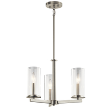 Kichler 43997NI - Crosby 13.75" 3 Light Convertible Chandelier with Clear Glass Brushed Nickel