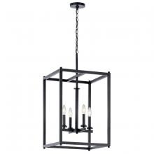 Kichler 43998BK - Crosby 4 Light Foyer Pendant Black