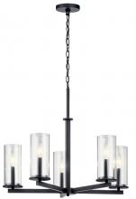 Kichler 43999BK - Crosby 5 Light Chandelier Black