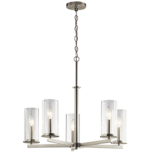Kichler 43999NI - Crosby 22.25" 5 Light Chandelier Clear Glass Brushed Nickel