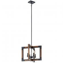 Kichler 44046AUB - Marimount 14" 4 Light Convertible Chandelier/Semi Flush with Clear Glass in Auburn Stained