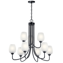 Kichler 44378BK - Valserrano 31.75" 9 Light 2 Tier Chandelier Black