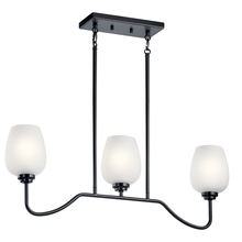 Kichler 44379BK - Valserrano 31" 3 Light Linear Chandelier Black