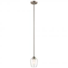 Kichler 44380NICS - Valserrano 7.75" 1 Light Mini Pendant Brushed Nickel
