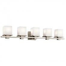 Kichler 45193AP - Tully 40.25" 5 Light Vanity Light with Satin Etched Cased Opal Glass Antique Pewter