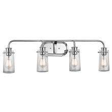 Kichler 45460CH - Braelyn 44" 4 Light Vanity Light with Clear Seeded Glass Chrome