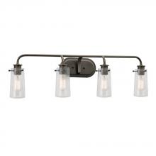 Kichler 45460OZ - Braelyn 44" 4 Light Vanity Light with Clear Seeded Glass Olde Bronze