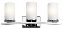 Kichler 45497CH - Crosby 23" 3 Light Vanity Light Satin Etched Cased Opal Chrome