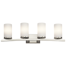 Kichler 45498NI - Crosby 31" 4 Light Vanity Light Satin Etched Cased Opal Brushed Nickel