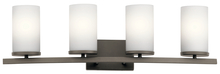 Kichler 45498OZ - Crosby 31" 4 Light Vanity Light Satin Etched Cased Opal Olde Bronze