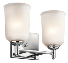 Kichler 45573CH - Shailene 12.5" 2 Light Vanity Light with Satin Etched Glass in Chrome