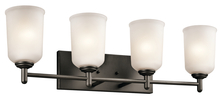 Kichler 45575OZ - Shailene 29.5" 4 Light Vanity Light with Satin Etched Glass in Olde Bronze
