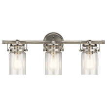 Kichler 45689NI - Brinley 24" 3 Light Vanity Light with Clear Glass in Brushed Nickel