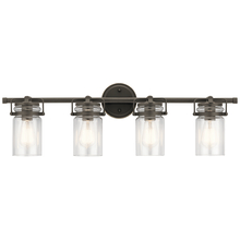 Kichler 45690OZ - Brinley 32.25" 4 Light Vanity Light with Clear Glass in Olde Bronze