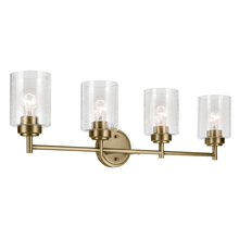 Kichler 45887NBR - Winslow 30" 4-Light Vanity Light with Clear Seeded Glass in Natural Brass