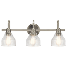 Kichler 45973NI - Avery 24" 3 Light Vanity Light with Clear Seeded Glass in Brushed Nickel