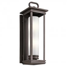 Kichler 49499RZ - South Hope 28" 2 Light Outdoor Wall Light with Satin Etched Cased Opal Glass in Rubbed Bronze