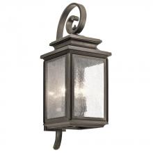 Kichler 49503OZ - Wiscombe Park 26.25" 4 Light Outdoor Wall Light with Clear Seeded Glass in Olde Bronze