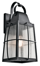 Kichler 49554BKT - Tolerand 20.25" 1 Light Outdoor Wall Light with Clear Seeded Glass in Textured Black