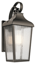Kichler 49735OZ - Forestdale 14.75" 1 Light Outdoor Wall Light with Clear Seeded Glass in Olde Bronze