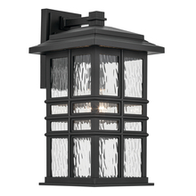 Kichler 49831BKT - Beacon Square 17.5" 1-Light Outdoor Wall Light with Clear Hammered Glass in Textured Black