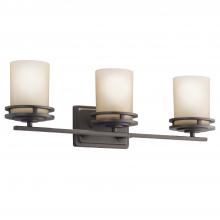 Kichler 5078OZ - Hendrik 24" 3 Light Vanity Light with Light Umber Etched Glass Olde Bronze