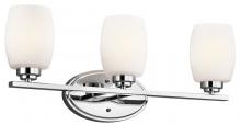 Kichler 5098CH - Eileen 24" 3 Light Vanity Light with Satin Etched Cased Opal Glass in Chrome