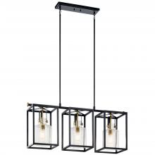 Kichler 52033NBR - Kitner 3 Light Linear Chandelier Black