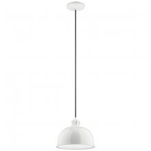 Kichler 52152WH - Zailey 9" 1 Light Pendant in White