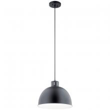 Kichler 52153BK - Zailey 12.5" 1 Light Pendant in Black