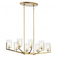 Kichler 52315BNB - Nye 14.75" 8 Light Oval Chandelier with Clear Glass in Brushed Natural Brass