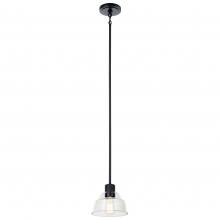 Kichler 52405BK - Eastmont 1 Light Mini Pendant with Clear Glass Black